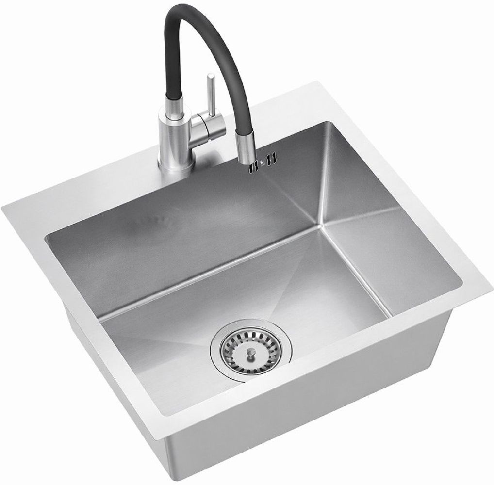 Darmowa Dostawa - Zlewozmywak z baterią stal/stal Ruvetti Look LPLOOK505200BSS