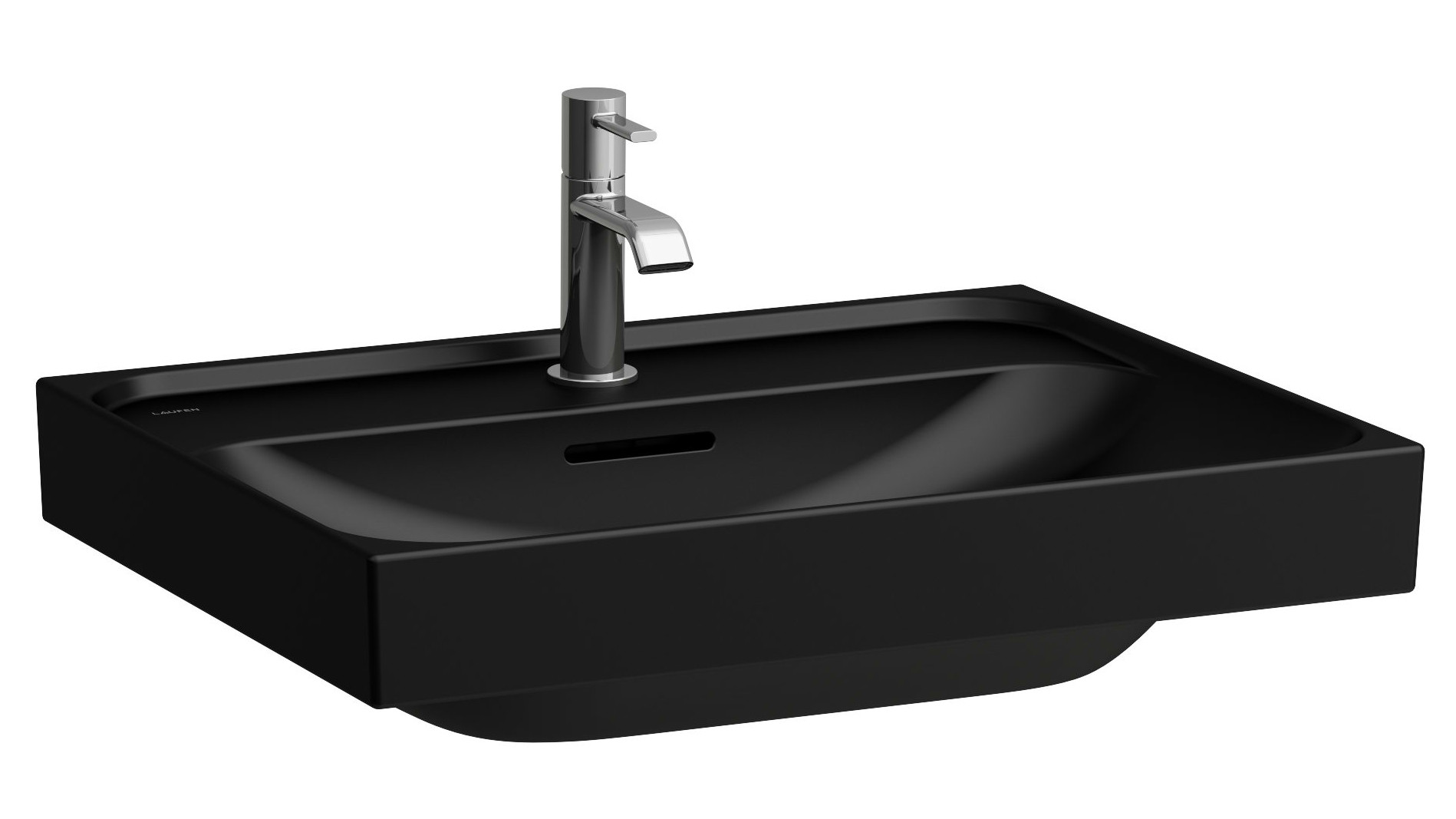 Darmowa Dostawa - Umywalka 60x46 cm prostokątna ścienna czarna Laufen Meda H8161137161091