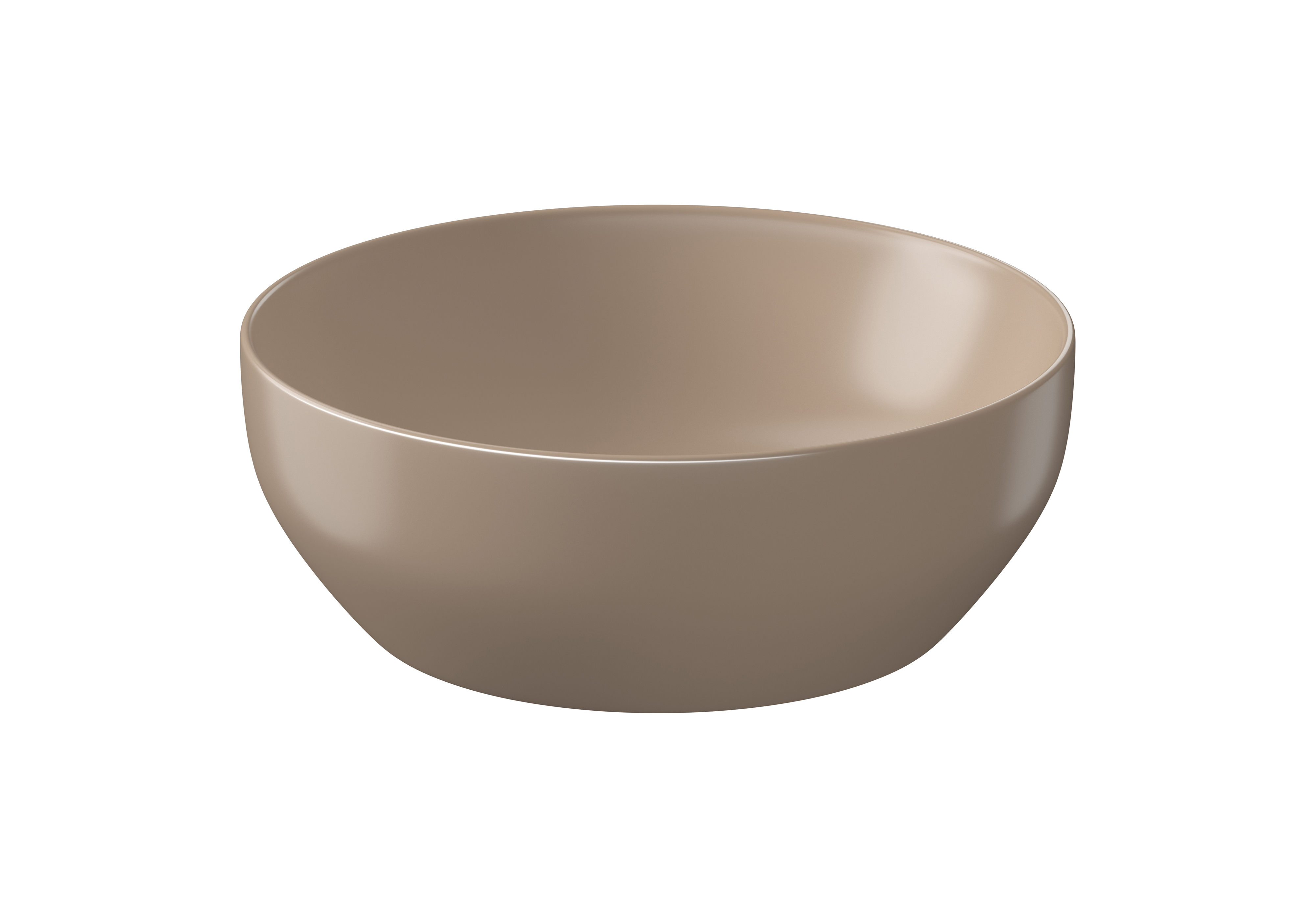 Darmowa Dostawa - Umywalka 40x40 cm okrągła nablatowa brąz/beż Cersanit Larga K677046