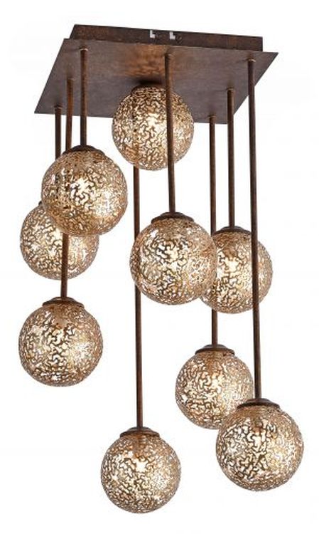 Darmowa Dostawa - Lampa podsufitowa powyżej 6x40 W brązowy Paul Neuhaus Greta 623848