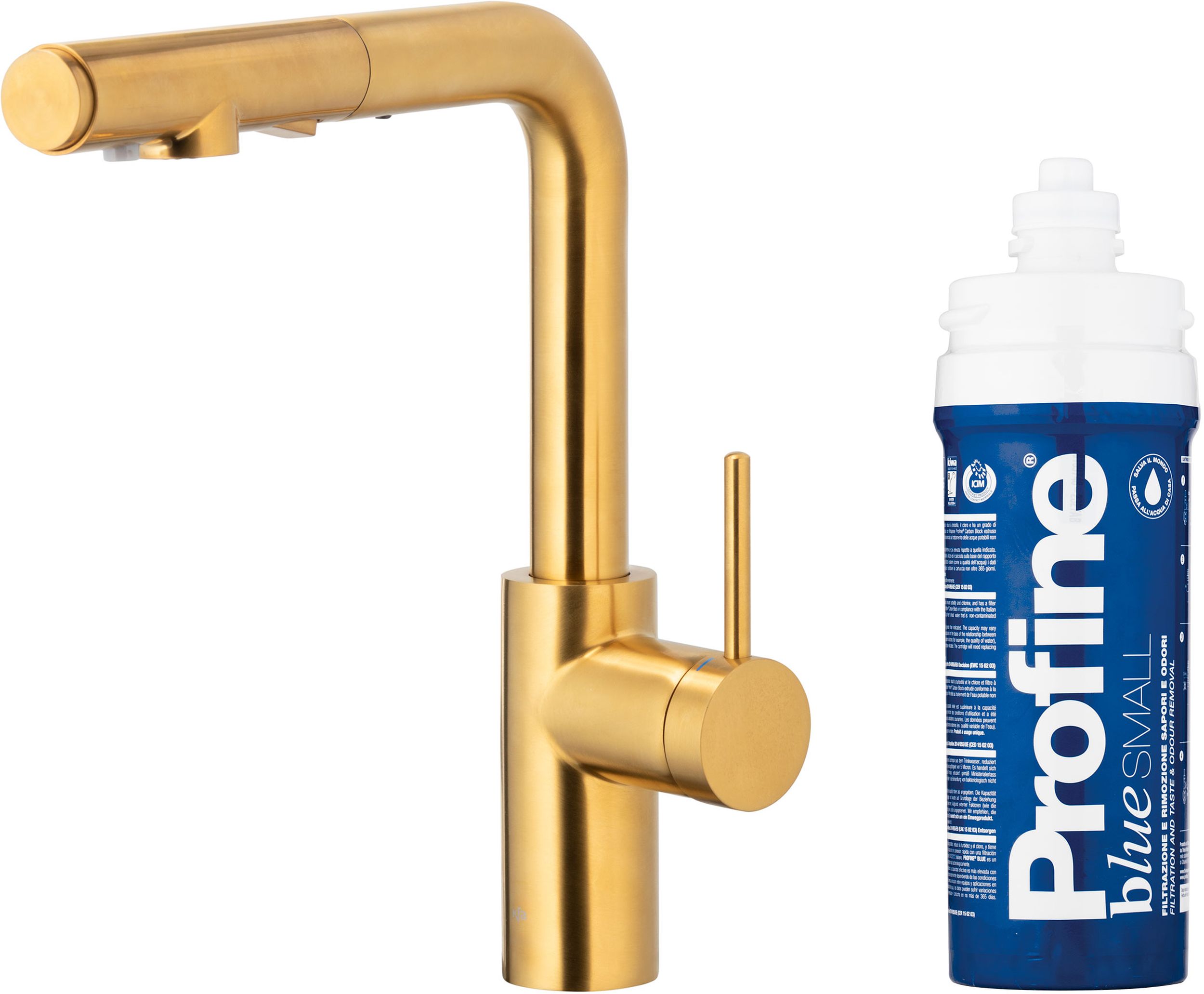 Darmowa Dostawa - Bateria kuchenna z filtrem stojąca złoto/stare złoto KFA Armatura Duero Pure Basic 662311331