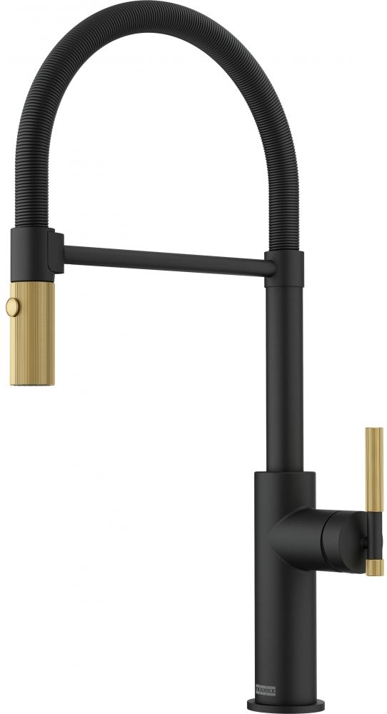 Darmowa Dostawa - Bateria kuchenna stojąca czarna-złoto/stare złoto Franke Maris Stripes 1150747679