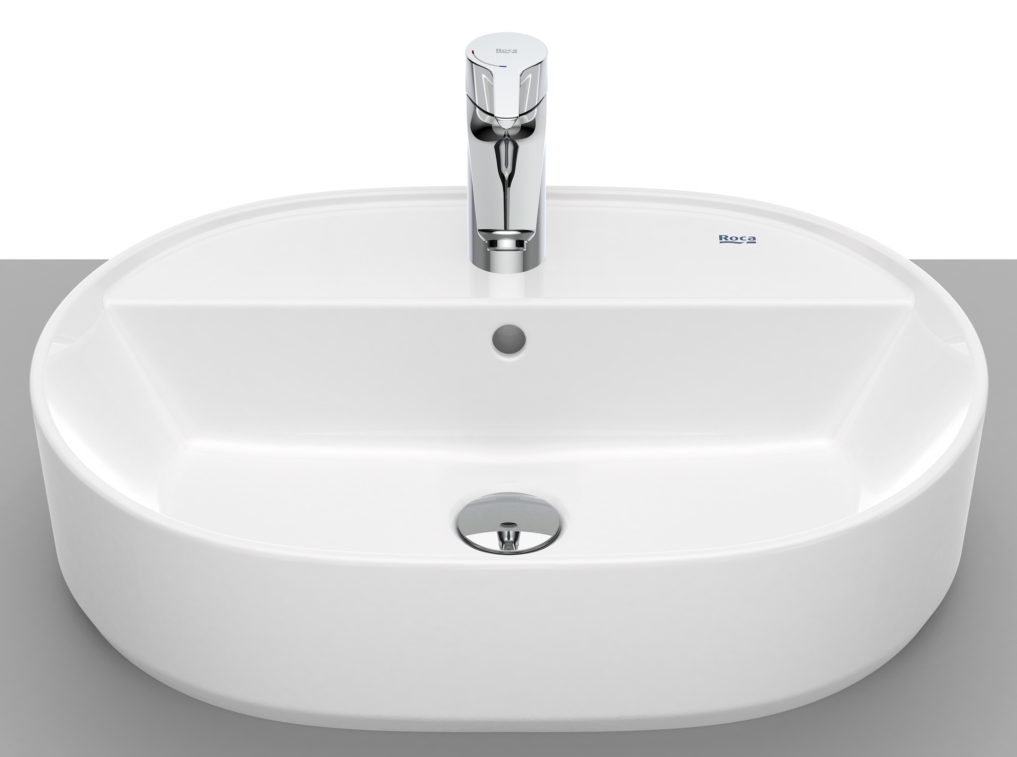Darmowa Dostawa - Umywalka 55x40 cm owalna nablatowa biała Roca Gap A3270Y0000