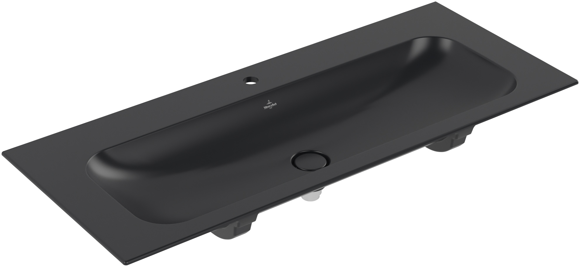 Darmowa Dostawa - Umywalka 120x50 cm prostokątna meblowa czarna Villeroy & Boch Finion 4164C2R7