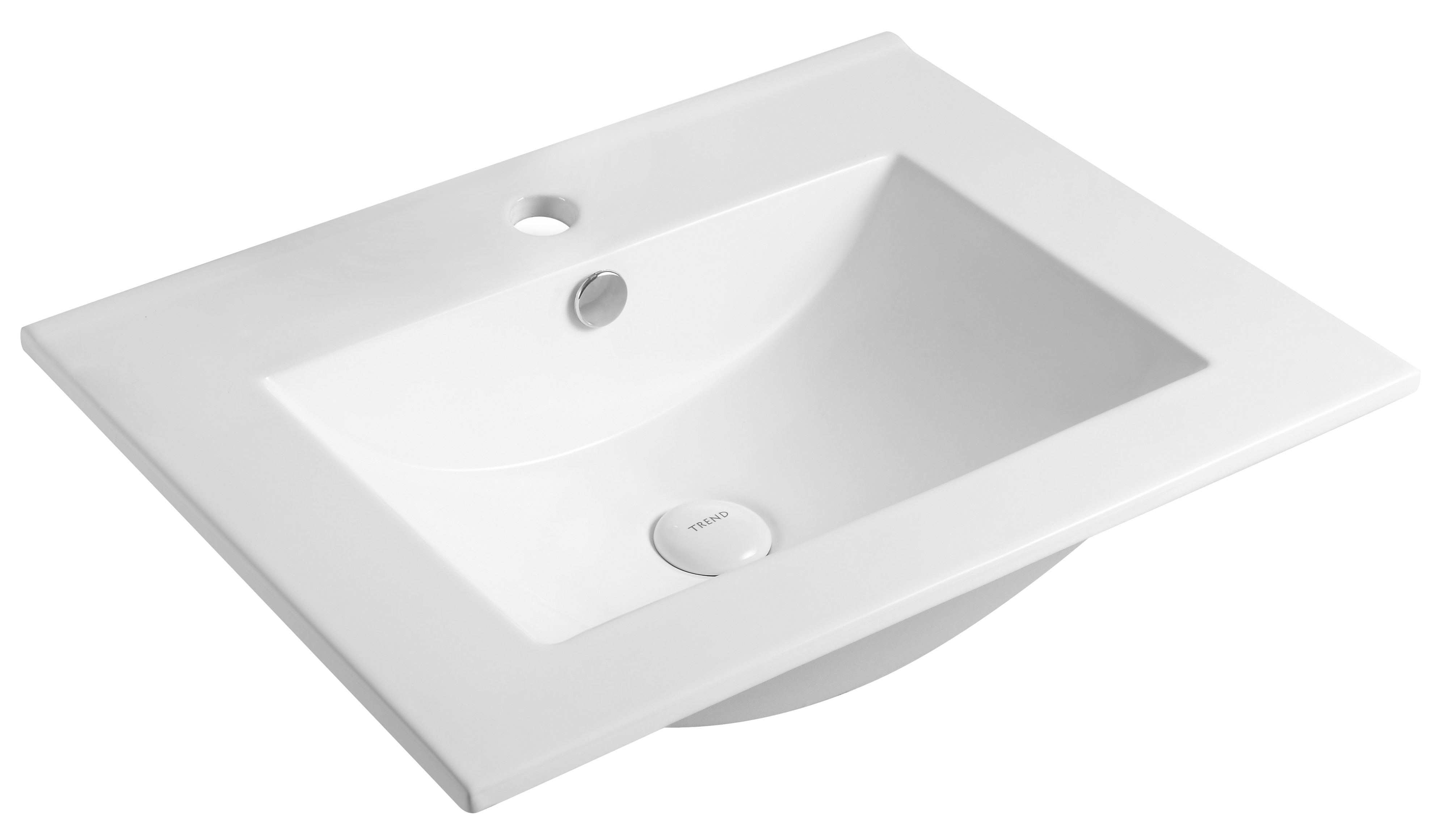 Darmowa Dostawa - Umywalka 60x46 cm prostokątna meblowa-wpuszczana biała Uptrend Neva UP4530600