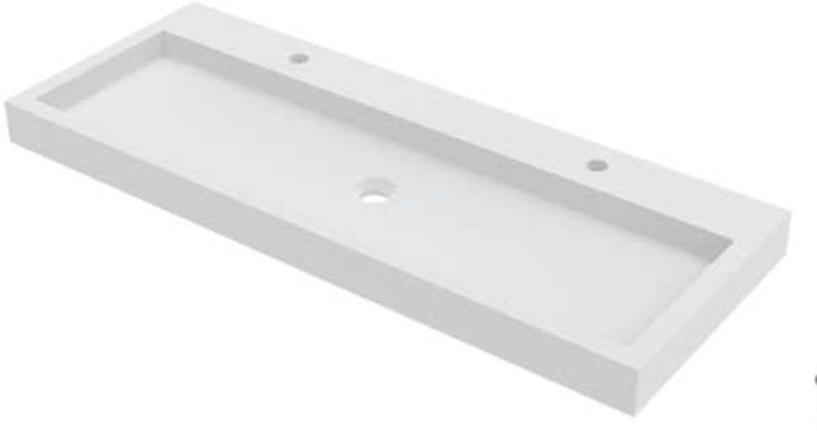 Darmowa Dostawa - Umywalka 100.3x40.2 cm prostokątna ścienna-meblowa biała Riho Spring Vow W004009105