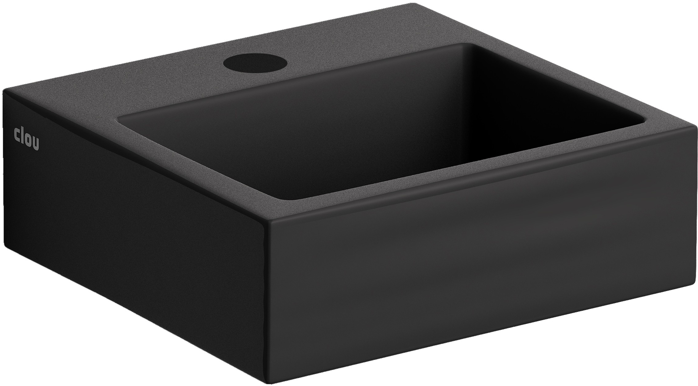 Darmowa Dostawa - Umywalka 28x27 cm prostokątna ścienna-nablatowa czarna Clou Flush CL0312010