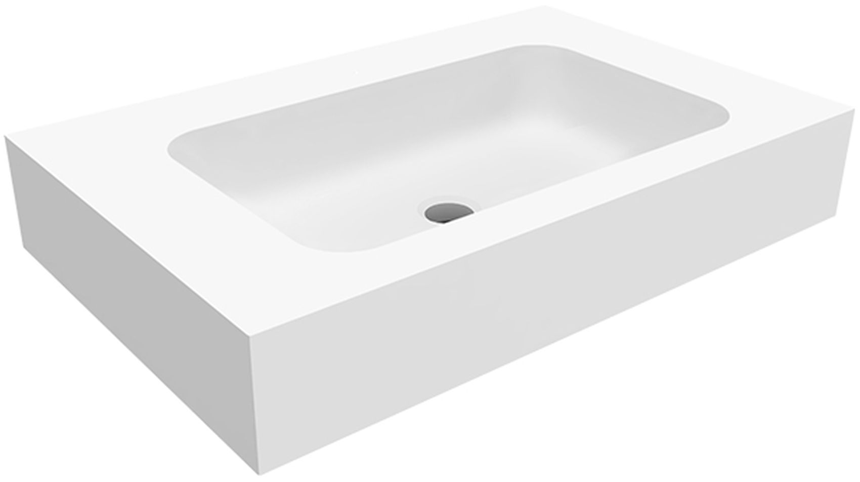 Darmowa Dostawa - Umywalka 70x45 cm prostokątna ścienna biała Cristalstone Linea Simpla U700MCOTBO