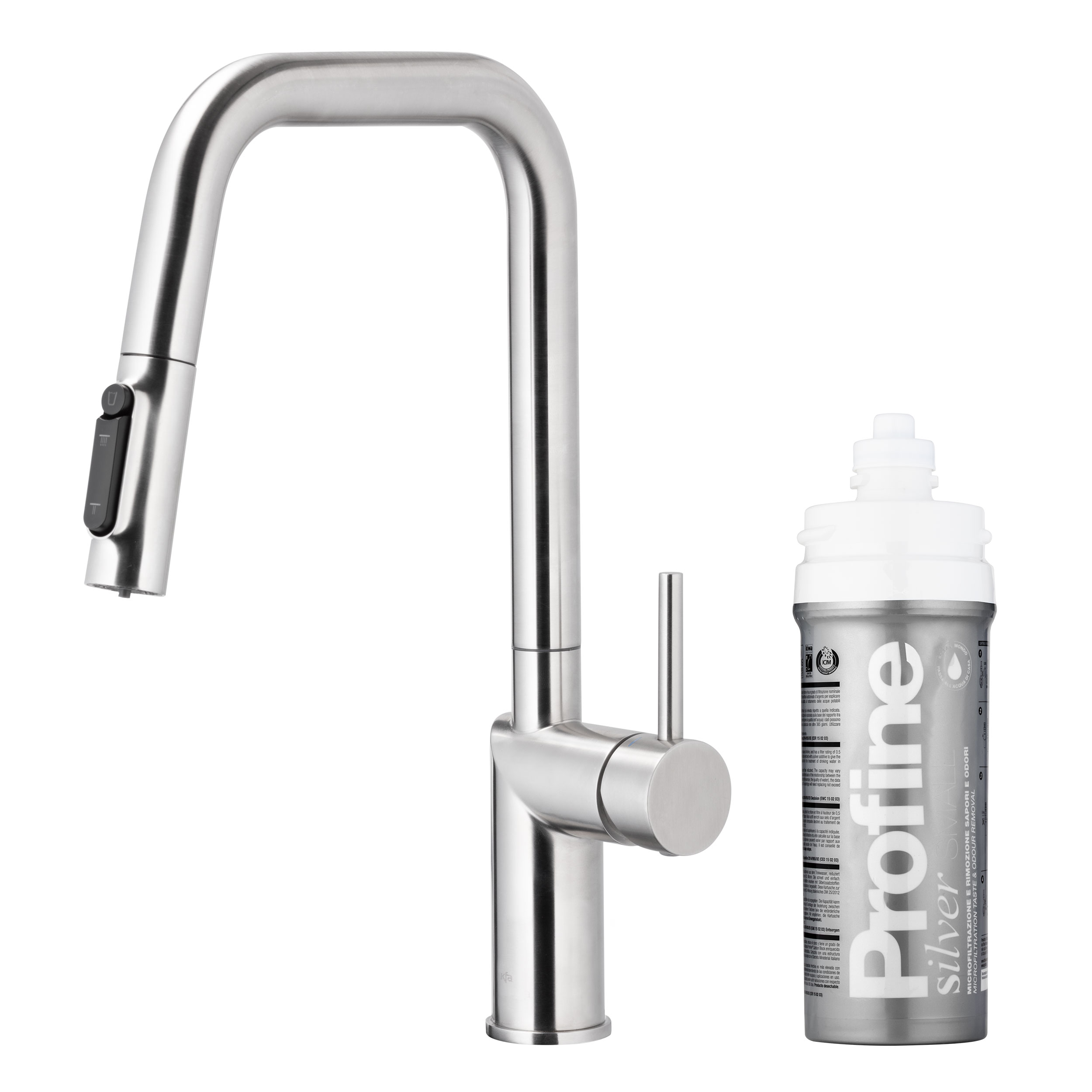 Darmowa Dostawa - Bateria kuchenna z filtrem stojąca inox KFA Armatura Duero Pure Style 662331422