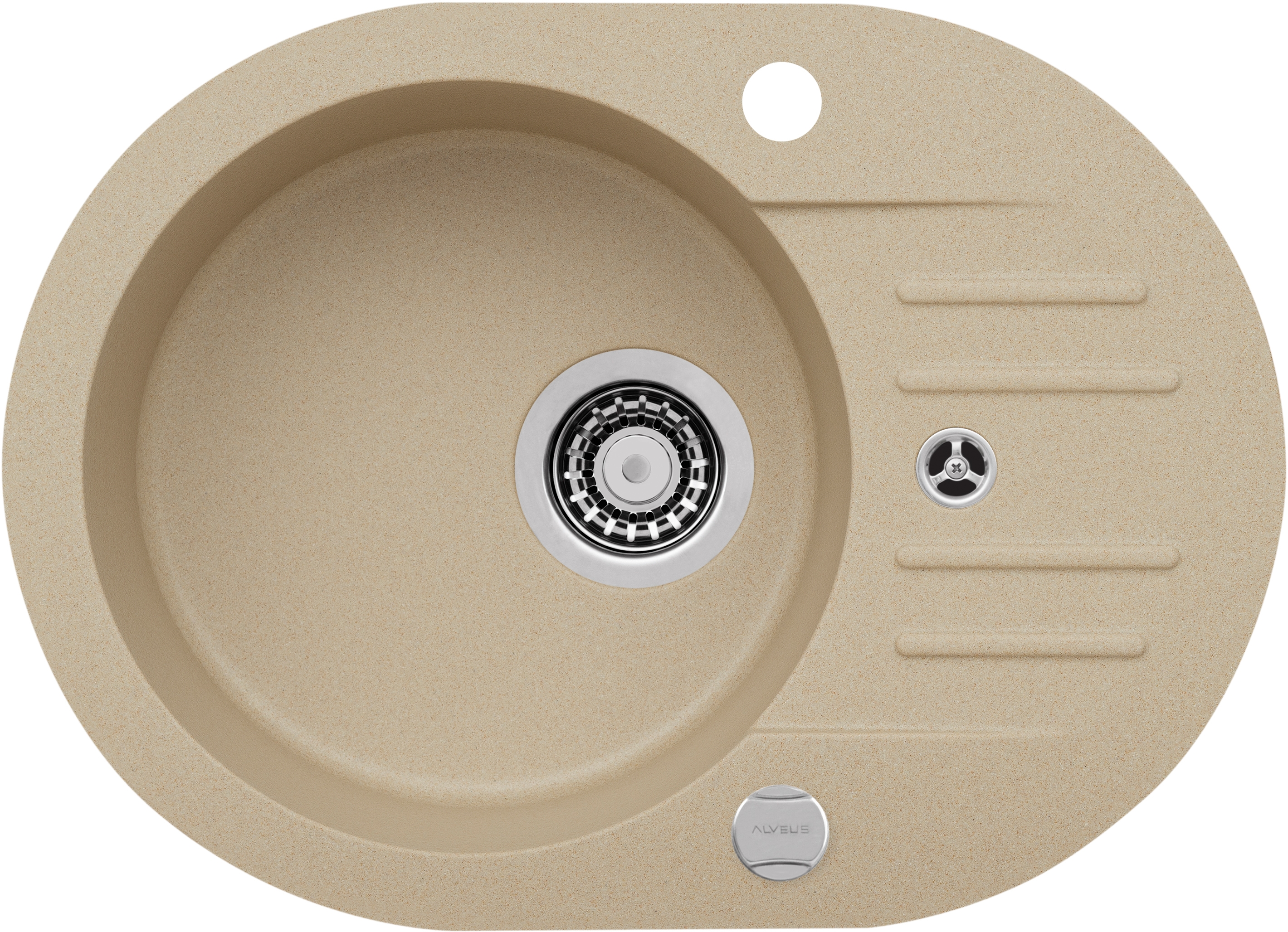 Darmowa Dostawa - Zlewozmywak granitowy 58x42 cm beżowy Alveus Cancan 9654255P