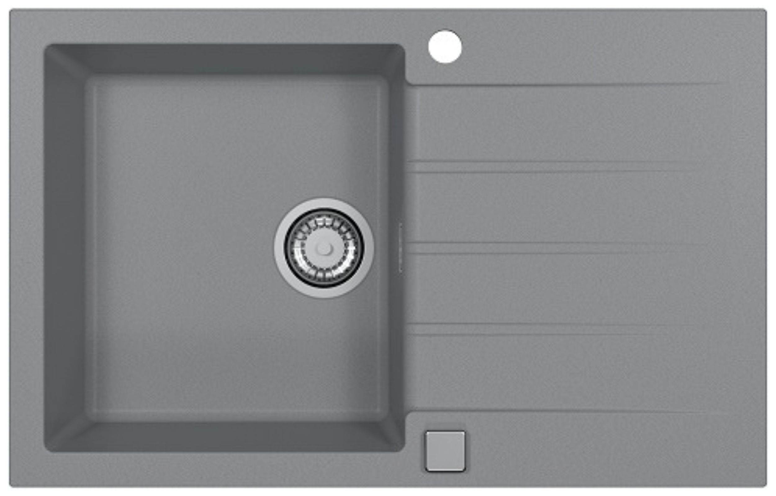 Darmowa Dostawa - Zlewozmywak granitowy 79x50 cm szary/grafitowy/onyx Alveus Cadit 1132025