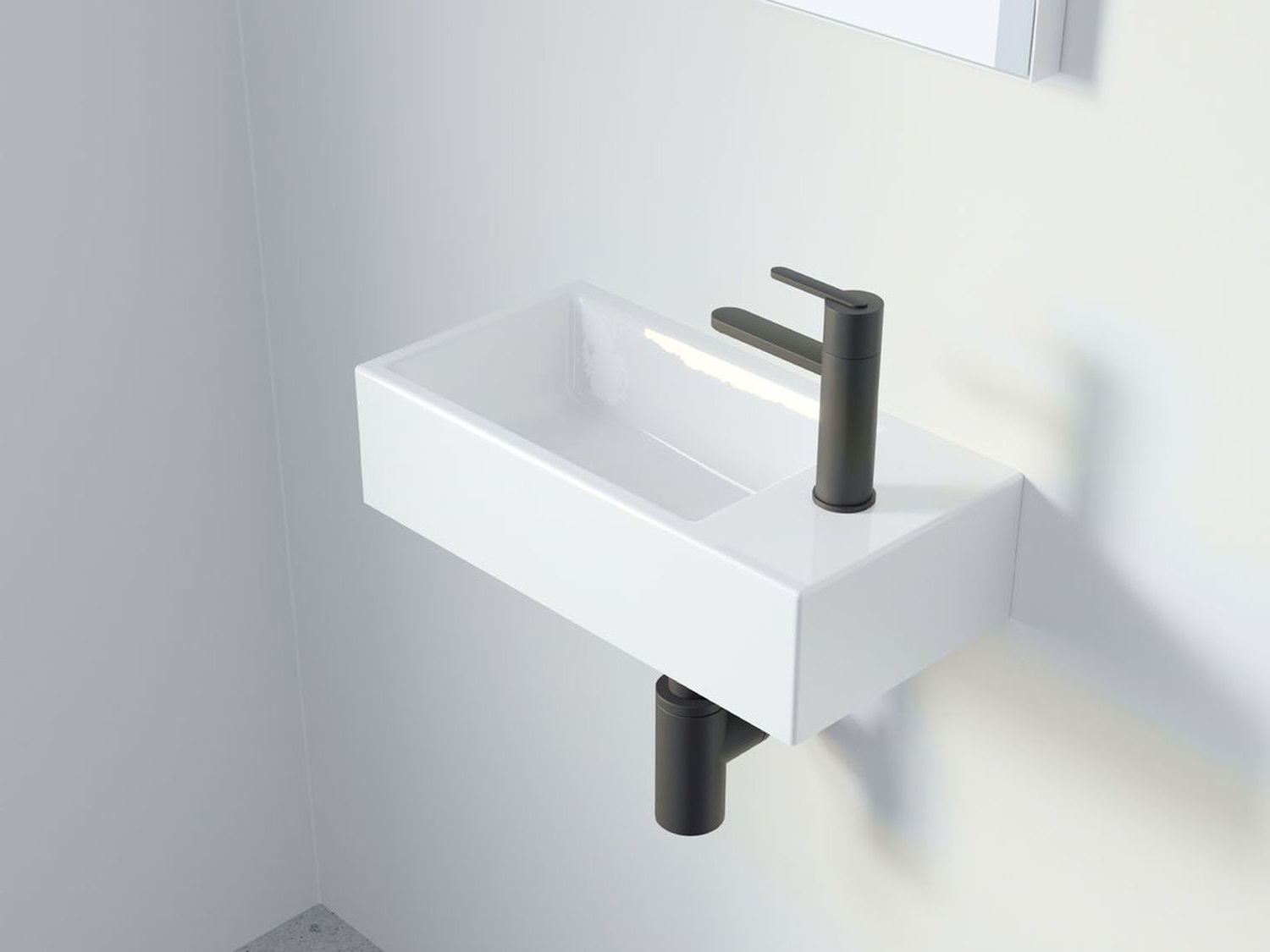 Darmowa Dostawa - Umywalka 41x20 cm prostokątna ścienna-meblowa biała Riho Livit Tiny Wash W012001005