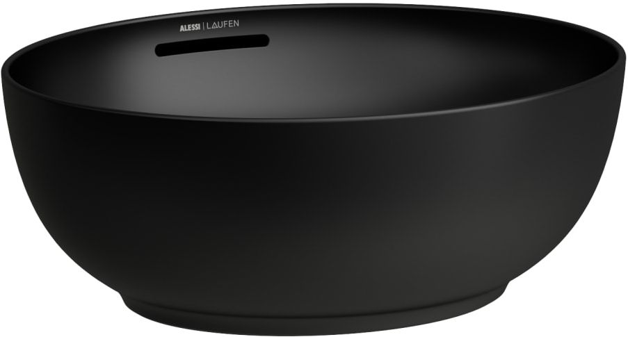 Darmowa Dostawa - Umywalka 45x40 cm owalna nablatowa czarna Laufen Ilbagnoalessi H8189767161091