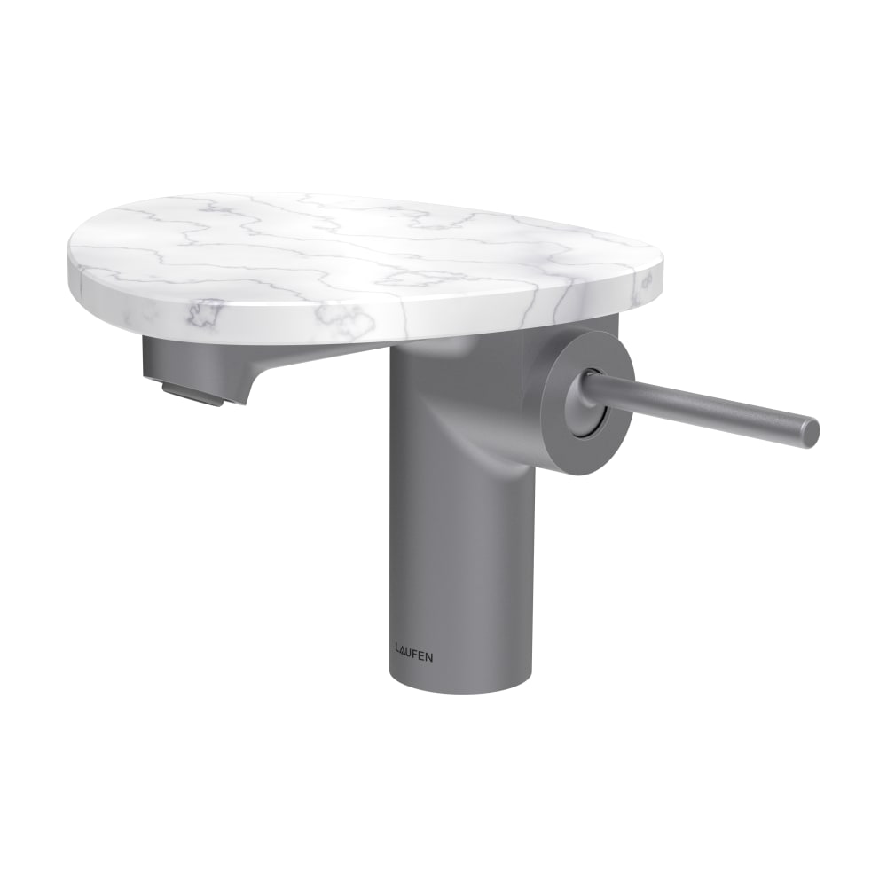 Darmowa Dostawa - Bateria umywalkowa stojąca biała-stal Laufen Ada HF506702505060