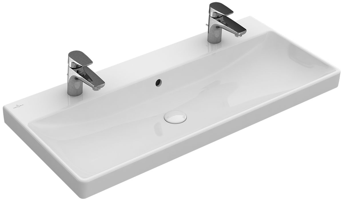 Darmowa Dostawa - Umywalka 100x47 cm prostokątna ścienna-meblowa biała Villeroy & Boch Avento 4156A4R1