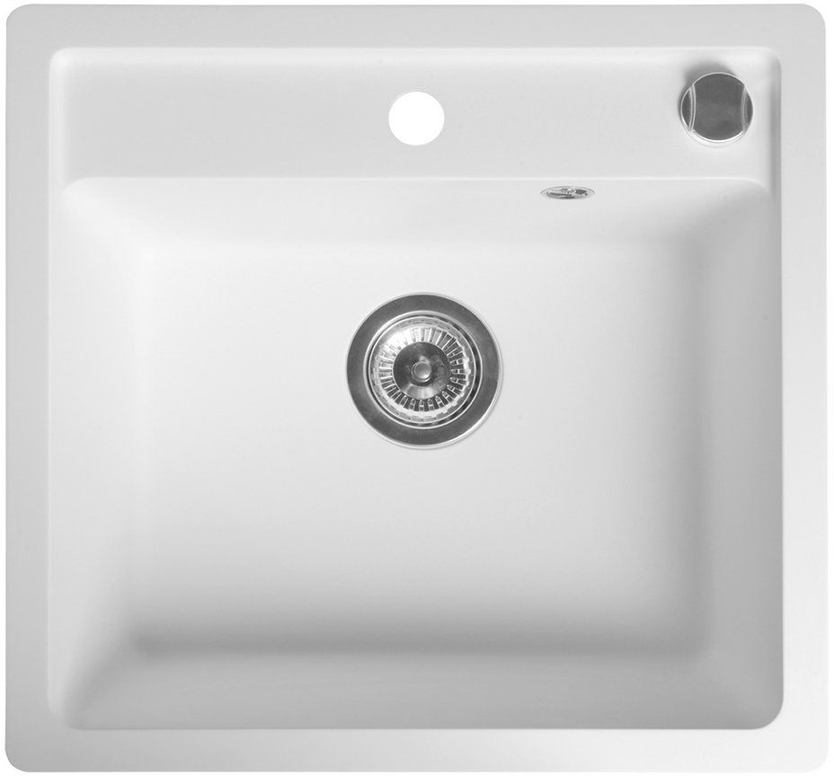 Darmowa Dostawa - Zlewozmywak granitowy 53x50 cm biały Sapho GR1031