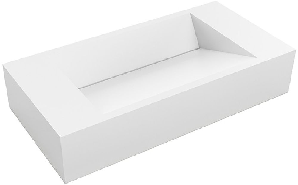 Darmowa Dostawa - Umywalka 60x30 cm prostokątna nablatowa biała Cristalstone Linea Diago U600MCOLCW