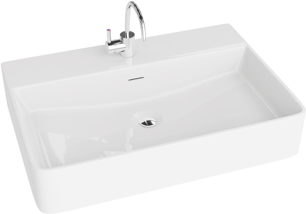 Darmowa Dostawa - Umywalka 61x42 cm prostokątna nablatowa biała LaVita Altaya 5908211479729