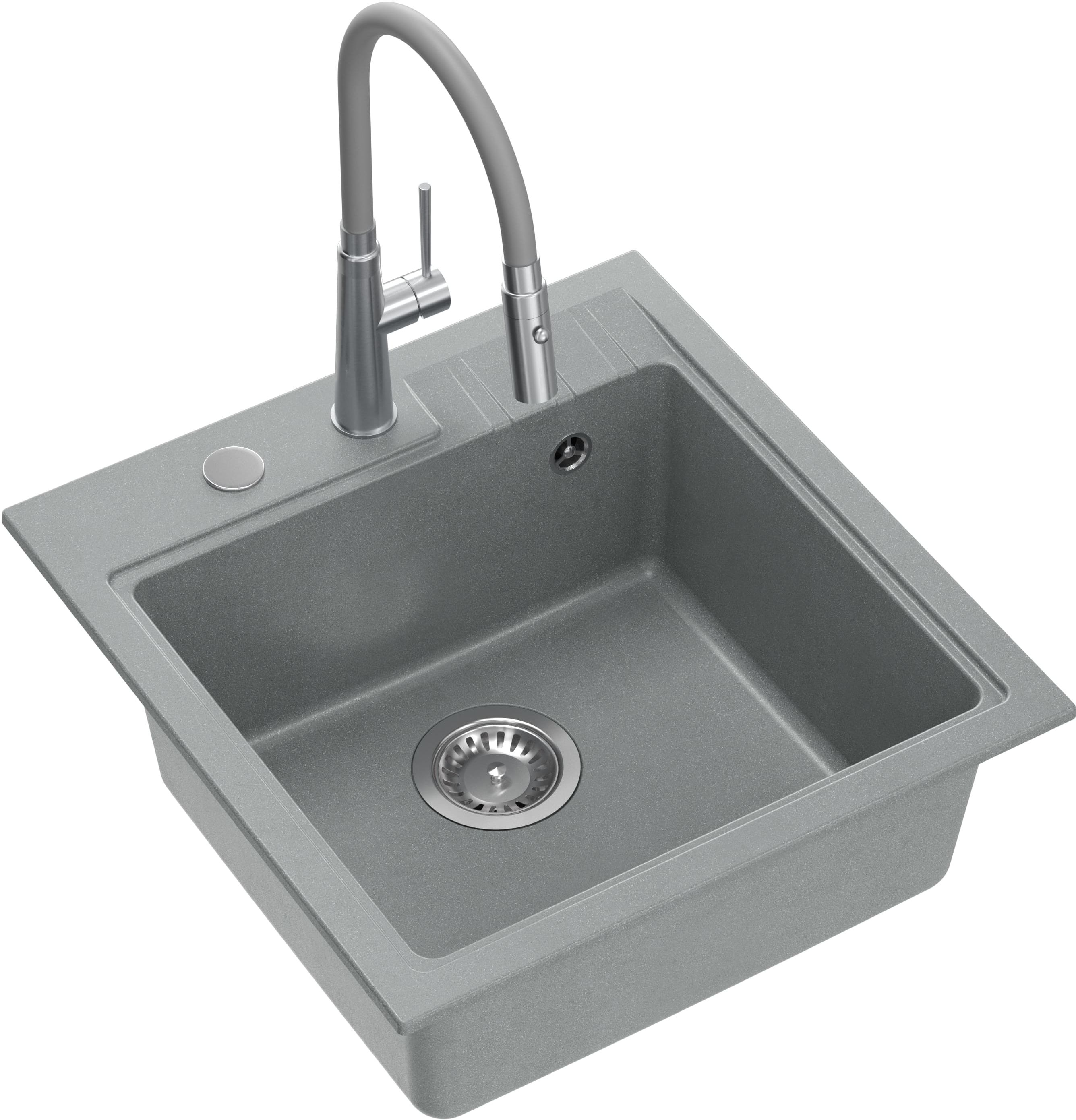 Darmowa Dostawa - Zlewozmywak z baterią szary/stal Quadron Peter HCQP5052SZK3922505BSGR