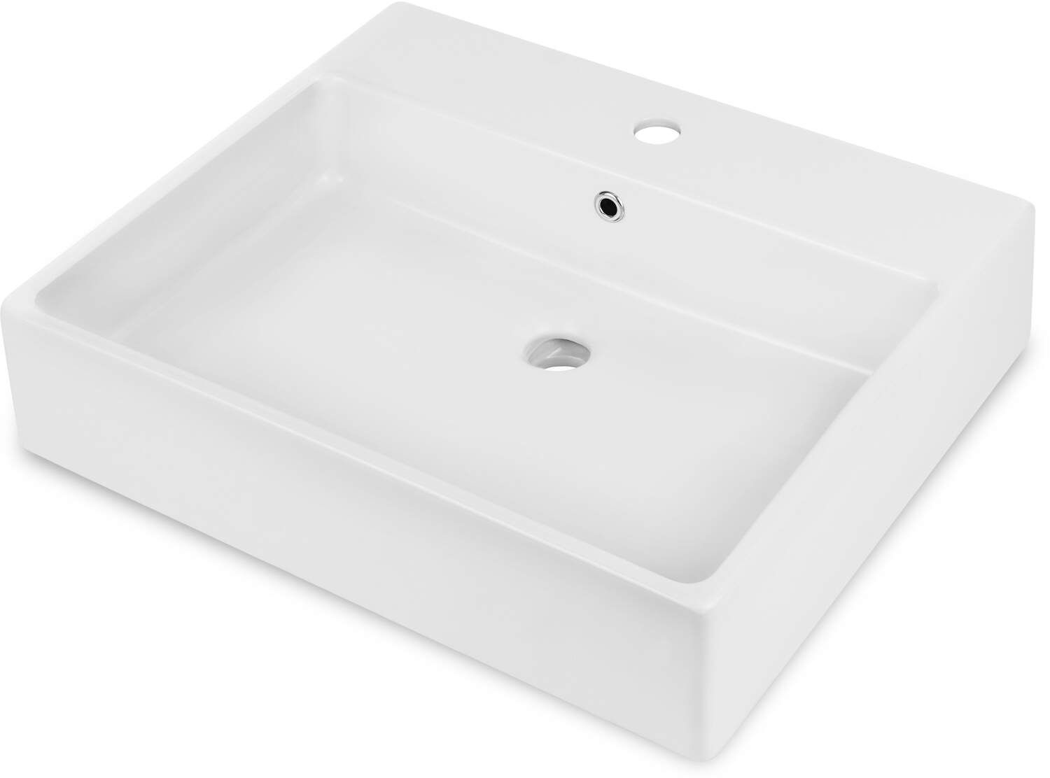 Darmowa Dostawa - Umywalka 60x50 cm prostokątna nablatowa biała Deante Temisto CDT6U6S