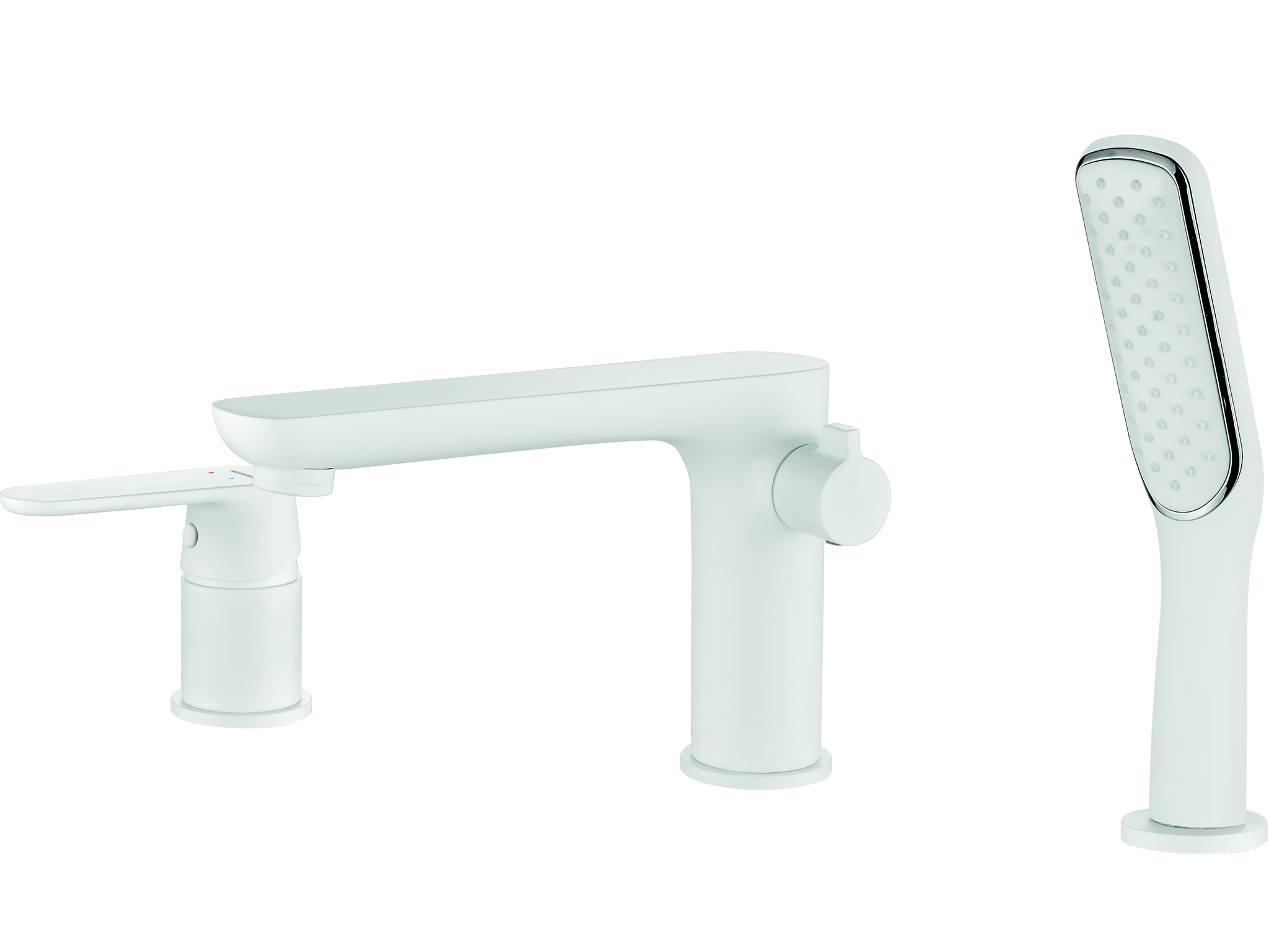 Darmowa Dostawa - Bateria wannowo-prysznicowa nawannowa biała Kuchinox Dima BQD613D