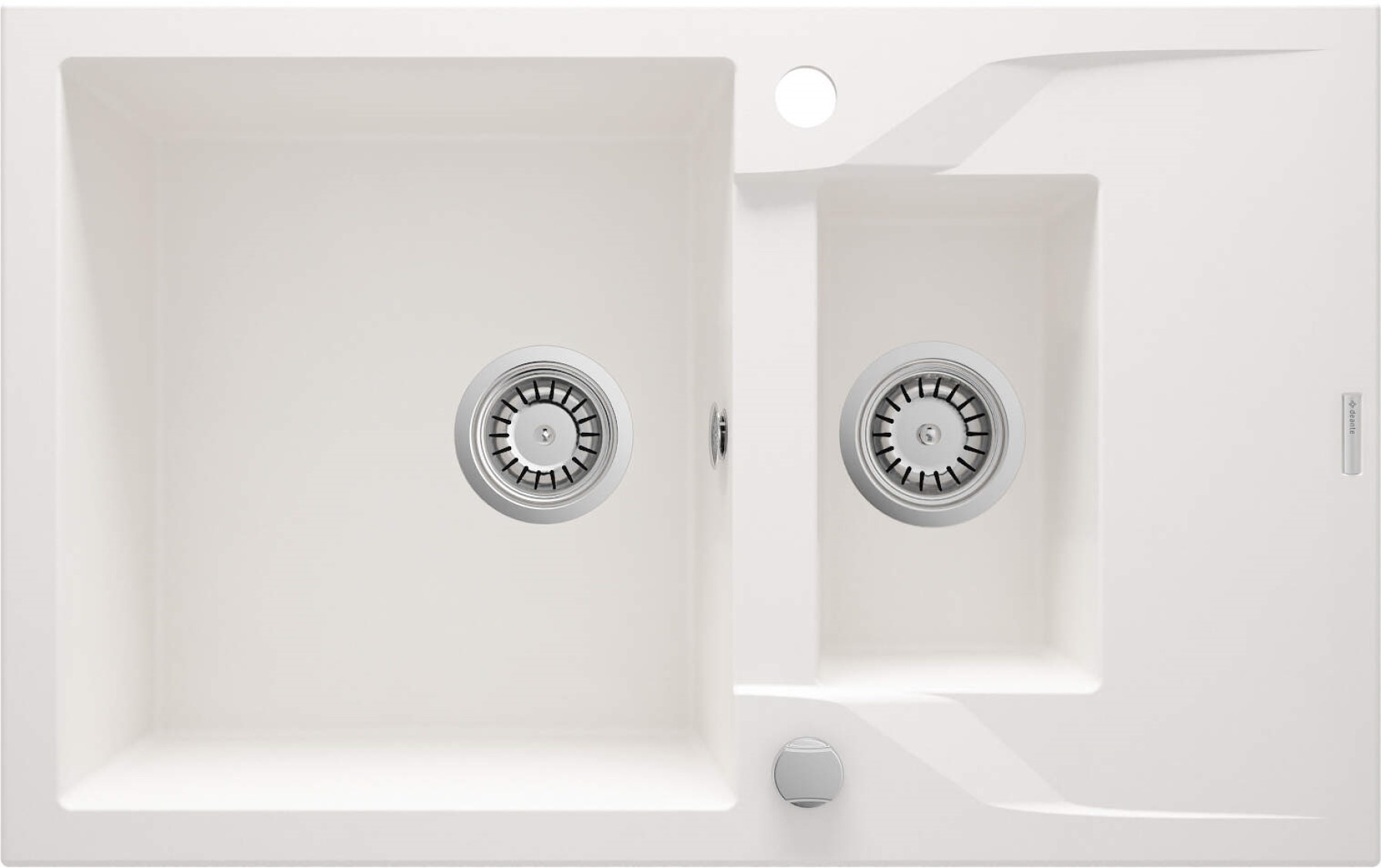 Darmowa Dostawa - Zlewozmywak granitowy 78x49 cm biały Deante Andante ZQNA513