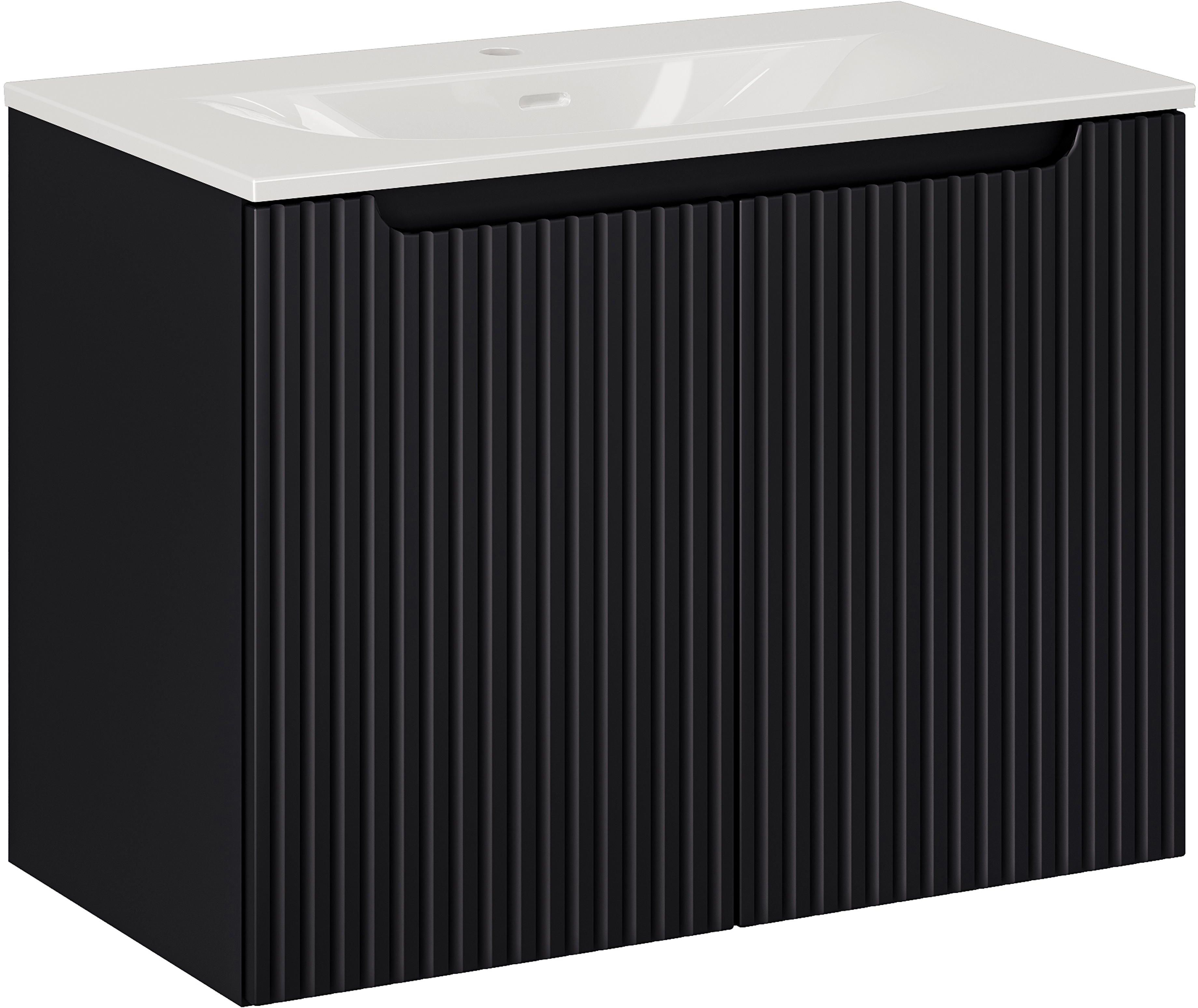 Darmowa Dostawa - Umywalka z szafką 80 cm czarną Comad Nova Black SETNOBSKY380CMD