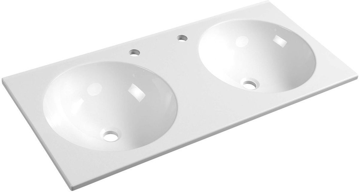 Darmowa Dostawa - Umywalka 80x47 cm prostokątna ścienna-podwójna biała Sapho Juno JU100