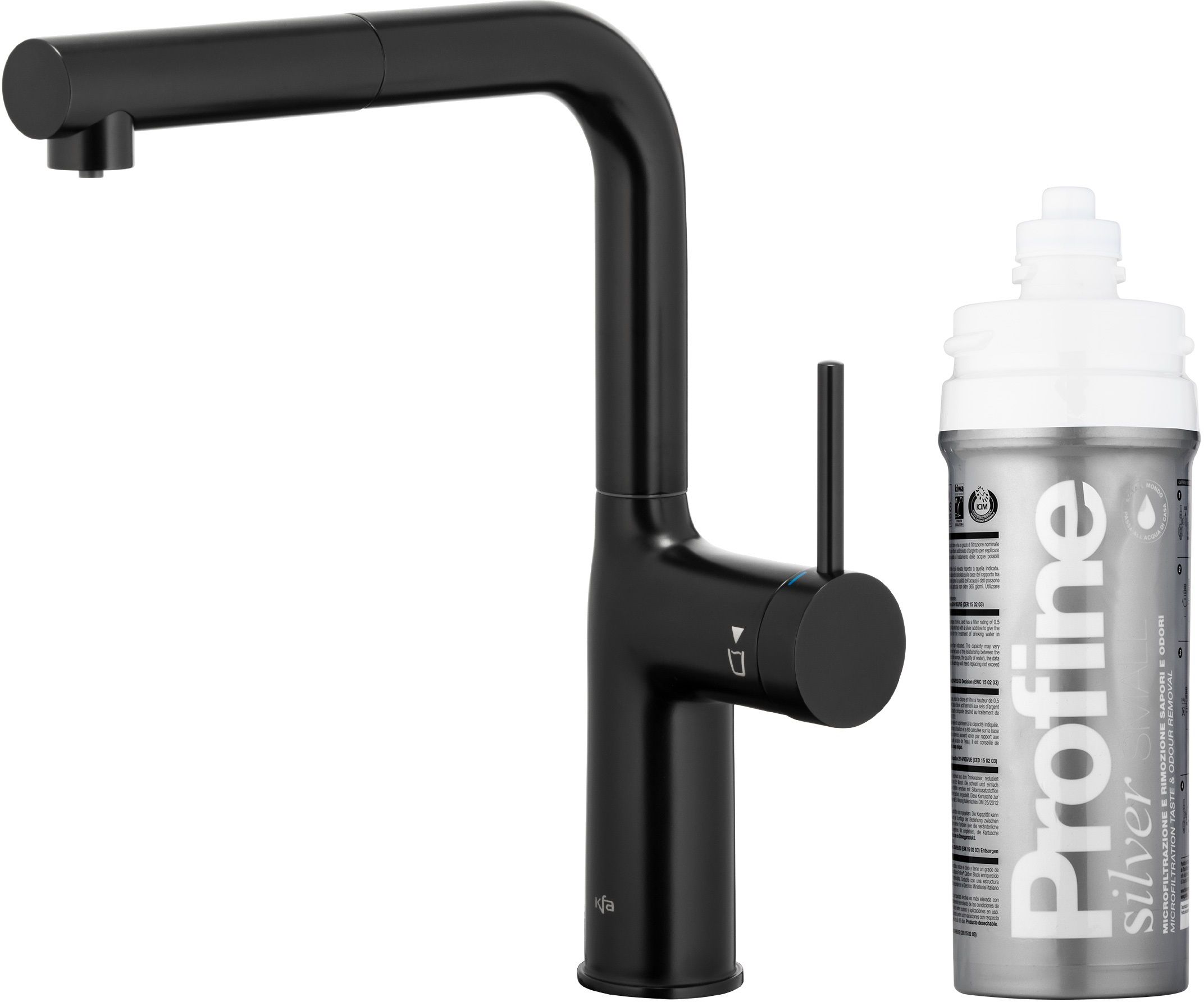 Darmowa Dostawa - Bateria kuchenna z filtrem stojąca czarna KFA Armatura Duero Pure Move 662342481