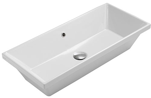 Darmowa Dostawa - Umywalka 75x34 cm prostokątna wpuszczana-nablatowa biała Globo Stockholm FO075BI