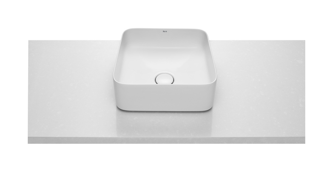 Darmowa Dostawa - Umywalka 37x37 cm kwadratowa nablatowa biała Roca Inspira A327532S00
