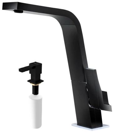 Darmowa Dostawa - Bateria kuchenna z dozownikiem stojąca czarna Teka Icon abset11212