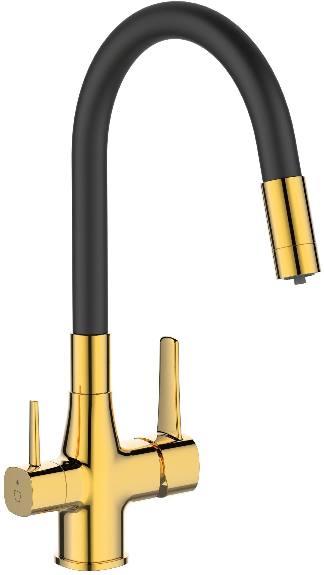 Darmowa Dostawa - Bateria kuchenna z filtrem stojąca czarny Invena Glamour BZ02F09