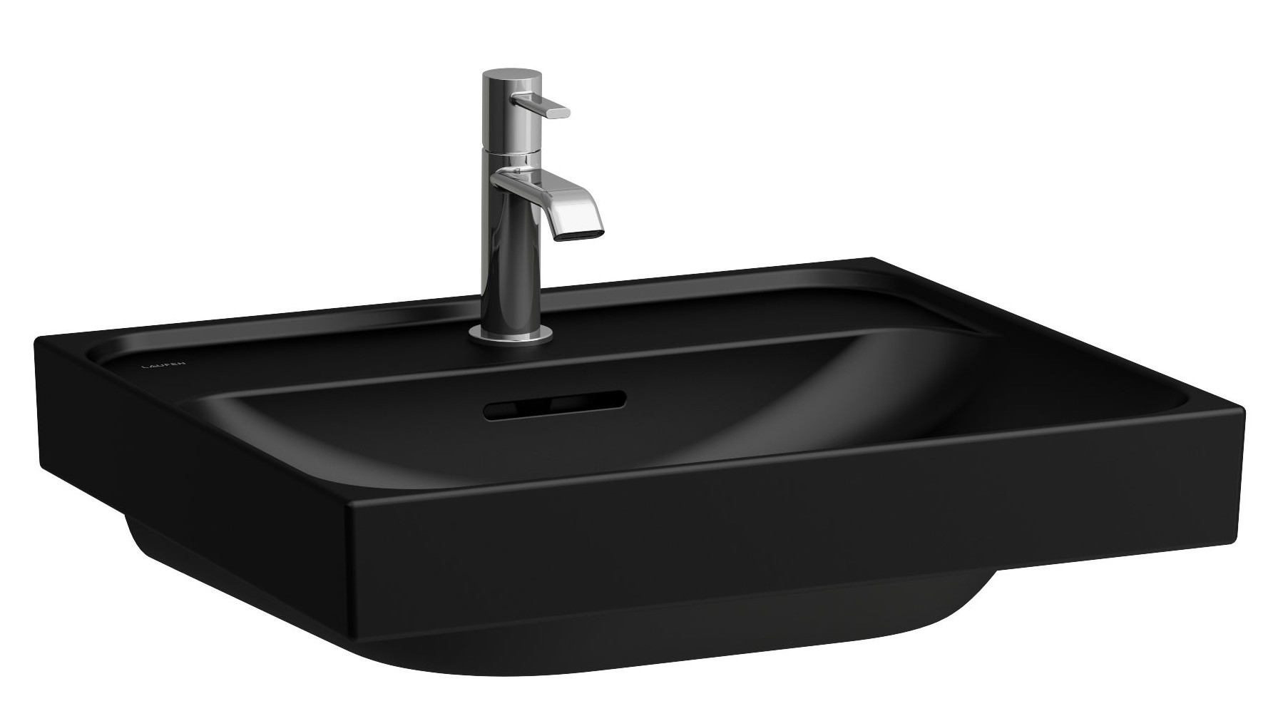 Darmowa Dostawa - Umywalka 55x46 cm prostokątna ścienna czarna Laufen Meda H8161127161091