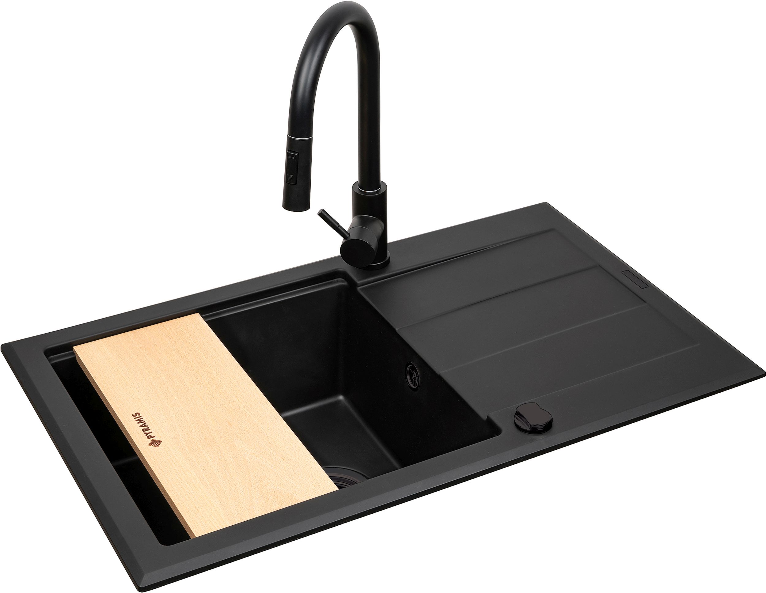 Darmowa Dostawa - Zlewozmywak z baterią czarny/czarny Pyramis Sparta Plus 070175802BE