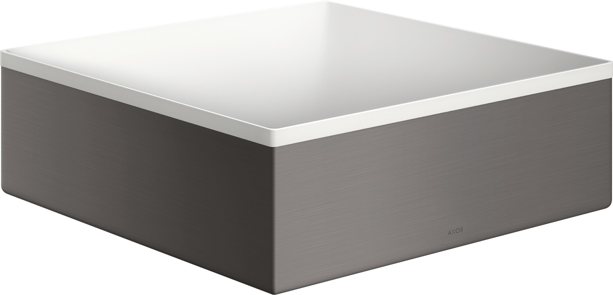 Darmowa Dostawa - Umywalka 28.5x28.5 cm kwadratowa nablatowa biała-dwukolorowa-czarna Axor Suite 42002340