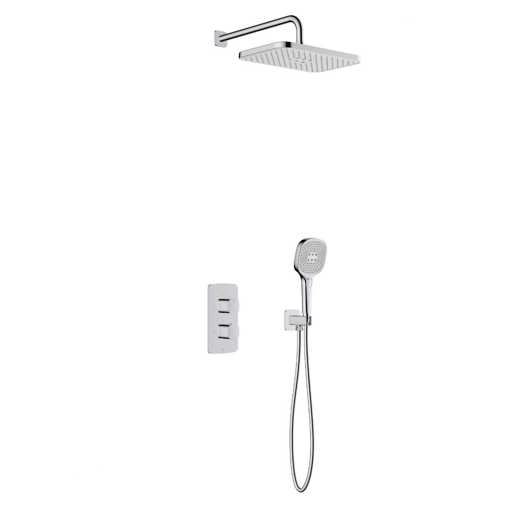 Darmowa Dostawa - Zestaw prysznicowy podtynkowy termostatyczny z deszczownicą chrom KFA Armatura Malaga 575950100