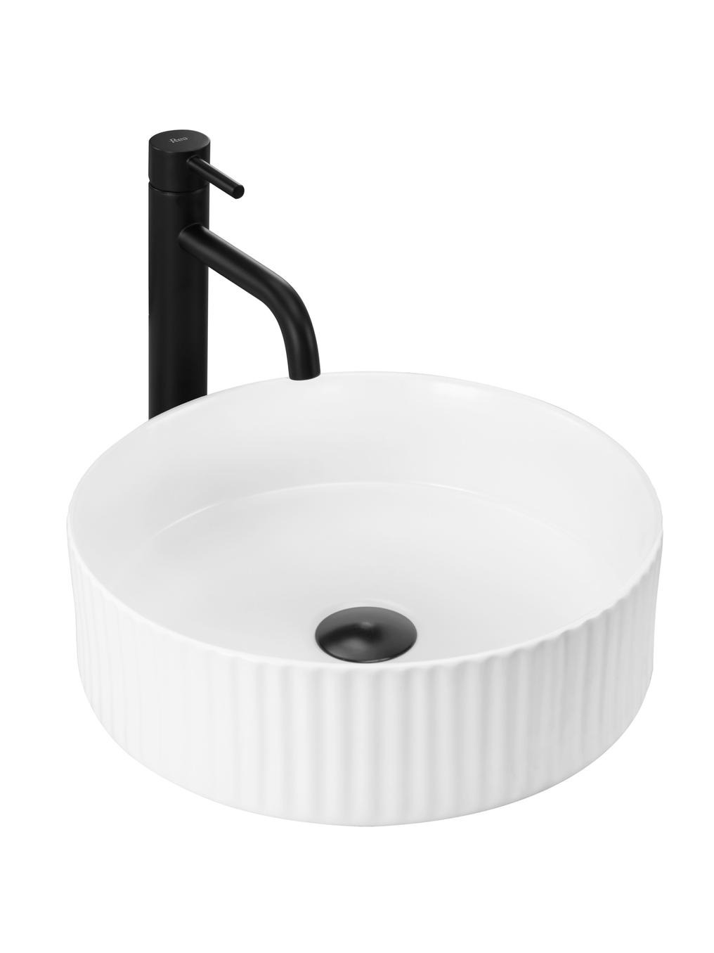 Darmowa Dostawa - Umywalka 36x36 cm okrągła nablatowa biała Rea delia REAU0601