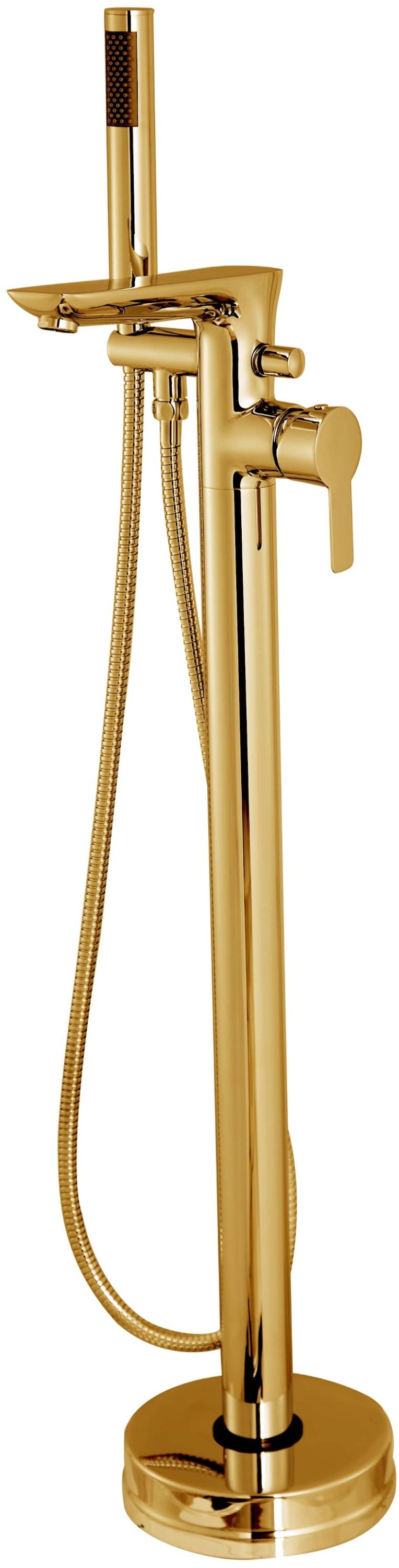 Darmowa Dostawa - Bateria wannowo-prysznicowa wolnostojąca złoty Invena Glamour BW02W09