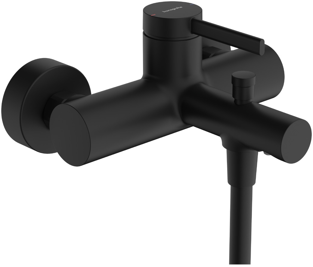 Darmowa Dostawa - Bateria wannowo-prysznicowa ścienna czarna Hansgrohe Zesis S 74420670