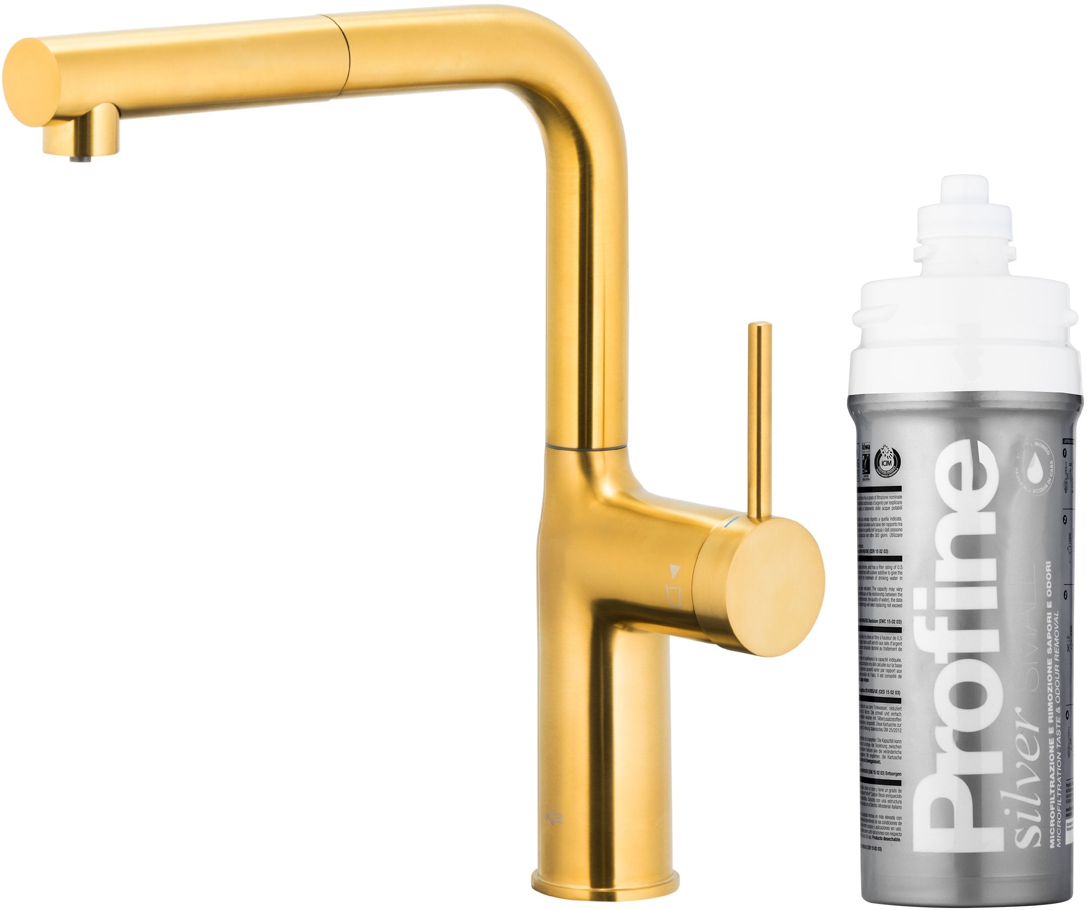 Darmowa Dostawa - Bateria kuchenna z filtrem stojąca złoto/stare złoto KFA Armatura Duero Pure Move 662342431
