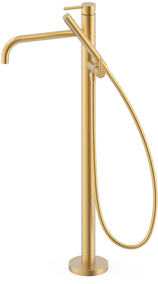 Darmowa Dostawa - Bateria wannowo-prysznicowa wolnostojąca złoty Tres Study Exclusive 26247005OM