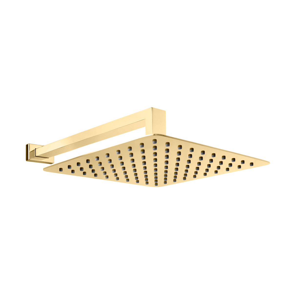 Darmowa Dostawa - Deszczownica z ramieniem 30x30 cm kwadratowa złoty połysk Oltens Vindel 36014800