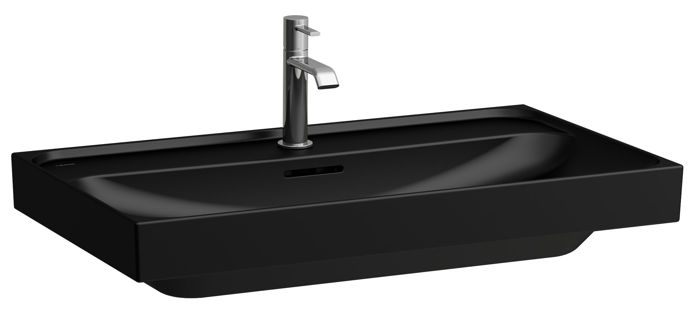 Darmowa Dostawa - Umywalka 80x46 cm prostokątna ścienna czarna Laufen Meda H8161177161041