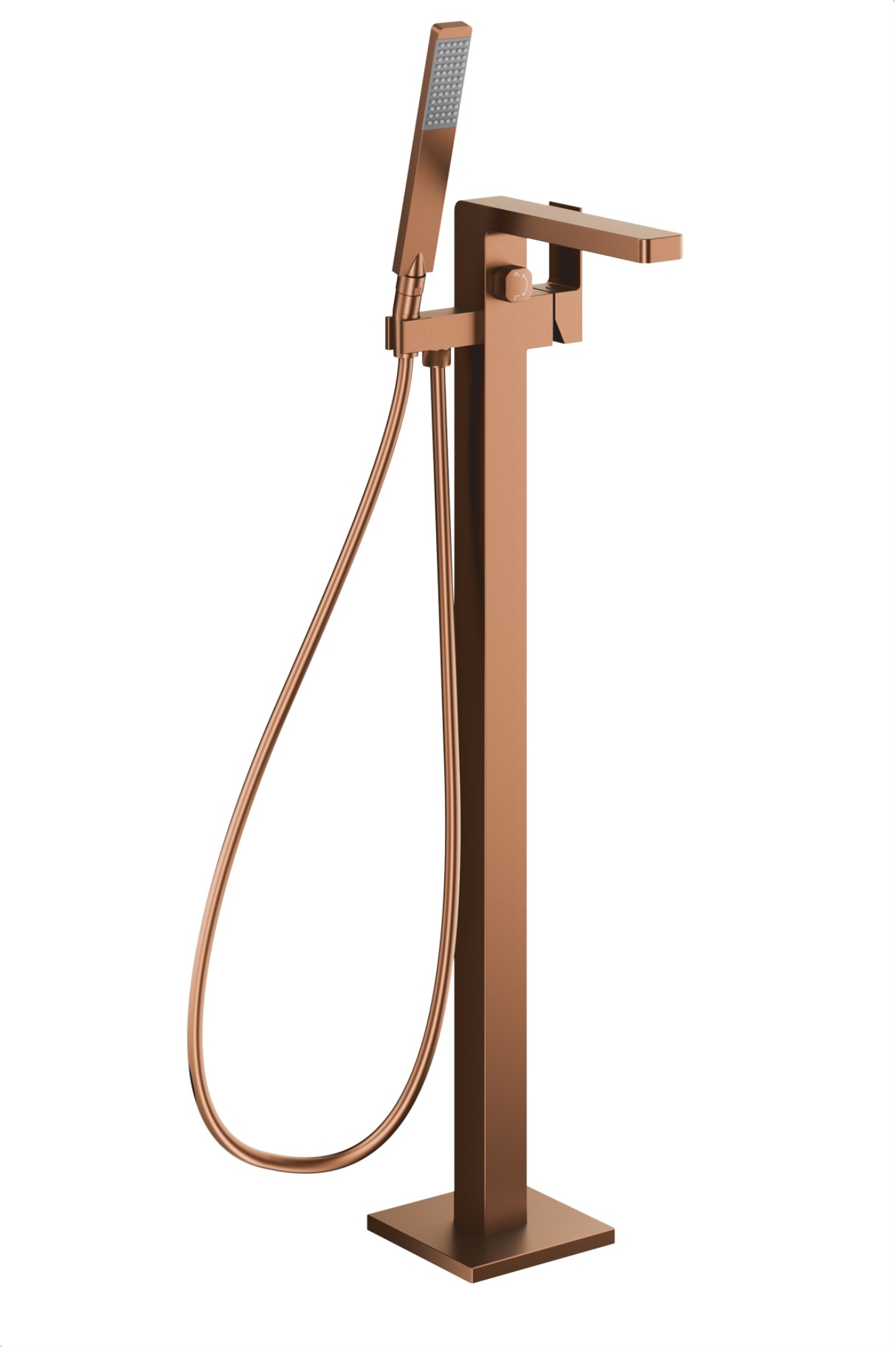 Darmowa Dostawa - Bateria wannowo-prysznicowa wolnostojąca miedź KFA Armatura Logon Brushed Rose Gold 513551034