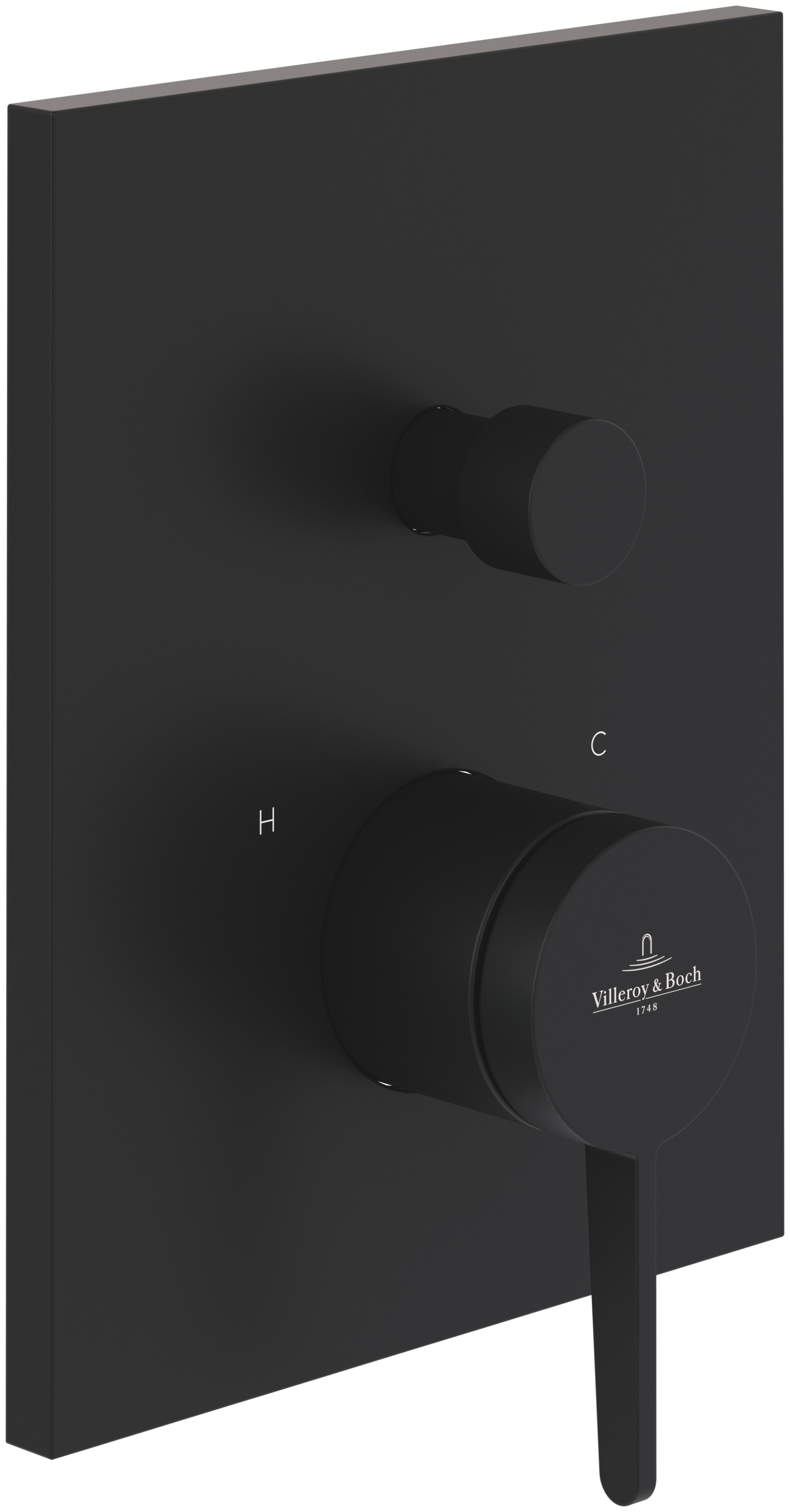 Darmowa Dostawa - Bateria wannowo-prysznicowa podtynkowa czarny Villeroy & Boch Conum TVT127001000K5