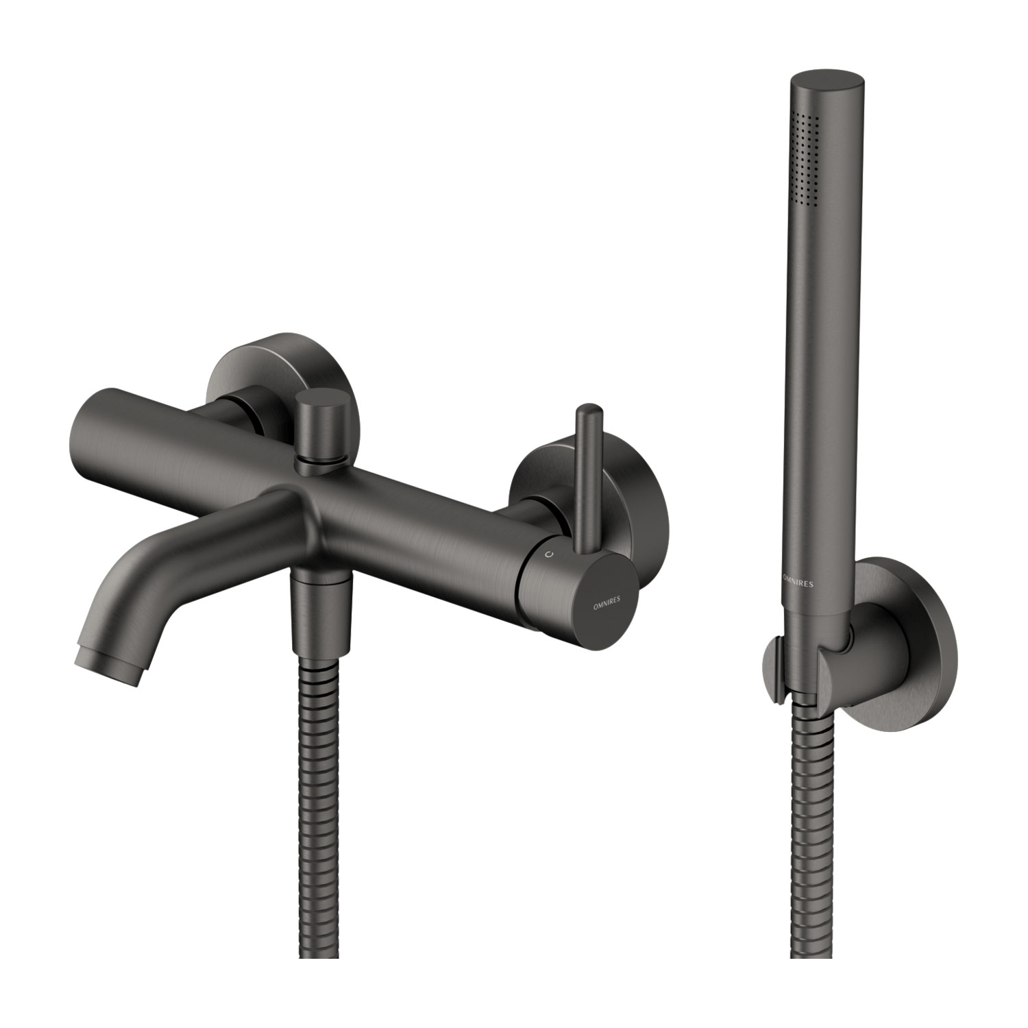 Darmowa Dostawa - Bateria wannowo-prysznicowa ścienna grafitowa Omnires Y Y1231GR