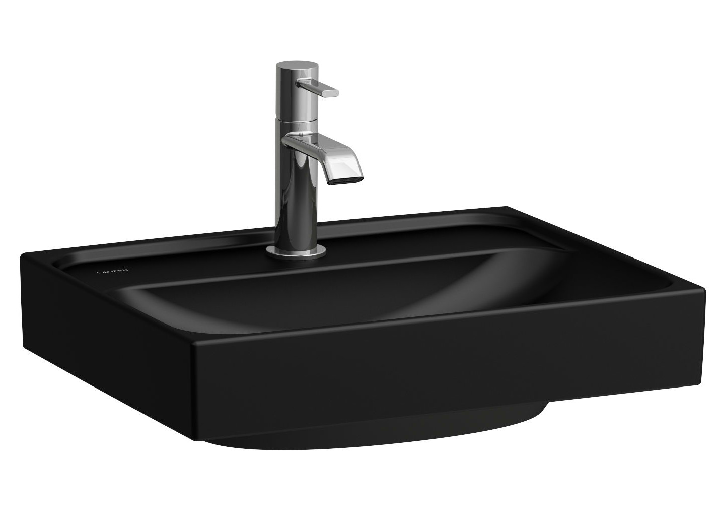 Darmowa Dostawa - Umywalka 45x35 cm prostokątna ścienna czarna Laufen Meda H8161117161091