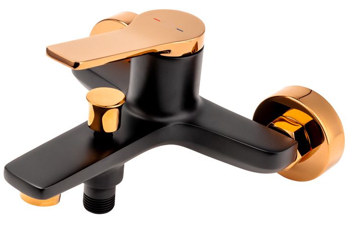 Darmowa Dostawa - Bateria wannowo-prysznicowa ścienna czarna FDesign Seppia FD1SPA125