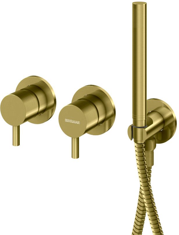 Darmowa Dostawa - Bateria wannowo-prysznicowa podtynkowa złota Kohlman Axel Gold QW260AGDB